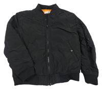 Černý zateplený šusťákový bomber H&M