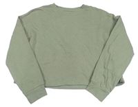 Khaki crop mikina New Look