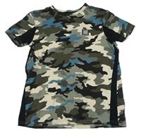 Khaki-modro-černé army tričko George