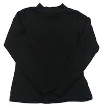 Černé žebrované triko H&M