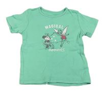 Tyrkysové tričko s Minnie a Zvonilkou George