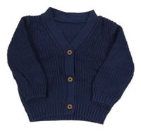 Tmavomodrý propínací svetr M&S