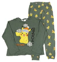 Khaki pyžamo s Pikachuem Zara