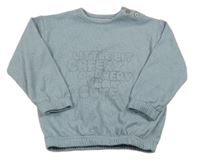 Modro-bílá pruhovaná fleecová mikina s nápisem George