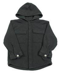 Antracitová košilová mikina s kapucí George