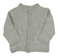 Světlešedý propínací svetr Tu