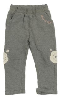 Šedé tepláky s medvídkem Pú Disney