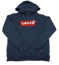 Tmavomodrá mikina s logem a kapucí Levi´s