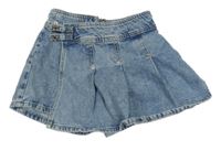 Světlemodré riflové sukňové kraťasy Zara