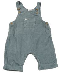 Šedomodré manšestrové laclové kraťasy Next