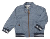 Světlemodrý podzimní šusťákový bomber Next