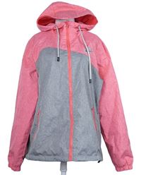 Dámská růžovo-šedá šusťáková jarní bunda s kapucí Nike 