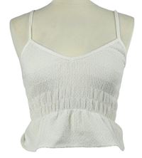 Dámský bílý crop top Bershka