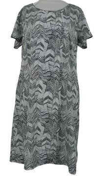 Dámské černo-bílé vzorované šaty Papaya 