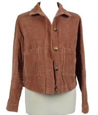 Dámská rezavá manšestrová crop bunda New Look 