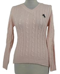 Dámský světlerůžový vzorovaný svetr Shein 