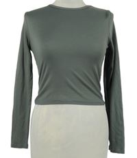 Dámské šedé crop triko Shein 