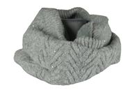 Dámský šedý třpytivý pletený nákrčník 