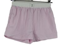 Dámské růžovo-bílé pruhované kraťasy Shein 