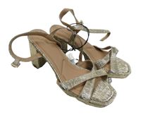 Nové - Dámské zlaté sandály na podpatku New Look vel. 41