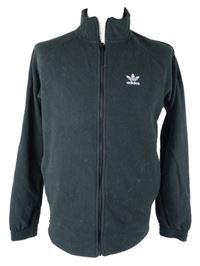 Pánská černá fleecová propínací mikina Adidas