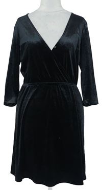 Dámské černé sametové šaty H&M