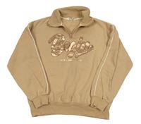 Béžová mikina s nápisem H&M