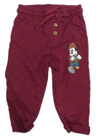 Vínové tepláky s Mickey Mousem Disney