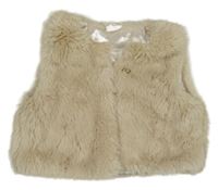 Béžová kožešinová vesta H&M