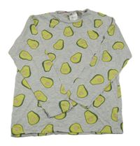Světlešedé triko s avokádem H&M
