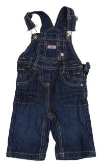 Tmavomodré laclové rifle s nášivkou Topolino