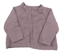 Fialový propínací svetr Nutmeg