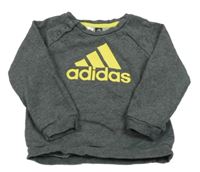 Tmavošedá mikina s logem Adidas