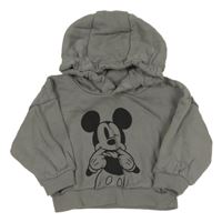 Šedá mikina s Mickey Mousem a kapucí Disney