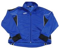 Modro-černá sportovní propínací mikina s logem 