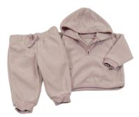 2set- světlerůžová fleecová mikina s kapucí+ kalhoty Primark