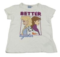 Bílé tričko s Frozen Disney