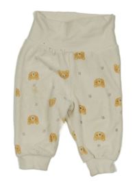 Bílé sametové tepláky s medvědy H&M