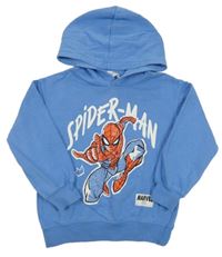 Světlemodrá mikina se Spidermanem a kapucí 