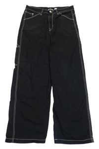 Černo-bílé široké rifle H&M
