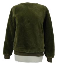 Dámská olivová kožešinová podšitá mikina Pimkie