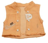 Nová - Oranžová vesta s kamínky