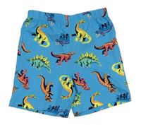 Modré bavlněné kraťasy s dinosaury Primark