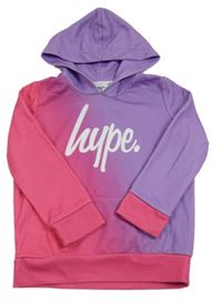 Fialovo-růžová mikina s kapucí Hype