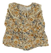 Béžová květovaná halenka 