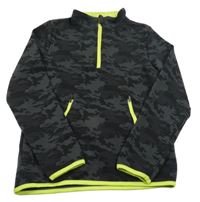 Černo-šedá vzorovaná sportovní mikina Ergeenomixx