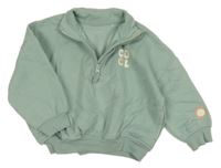 Zelenkavá oversize mikina s nápisem George