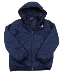 Černá šusťáková sportovní zateplená bunda s kapucí Puma