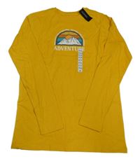 Nové - Pomerančové triko s potiskem Dunnes