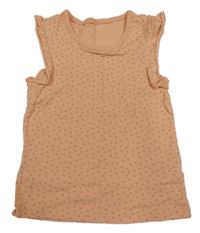 Lososový puntíkatý top George